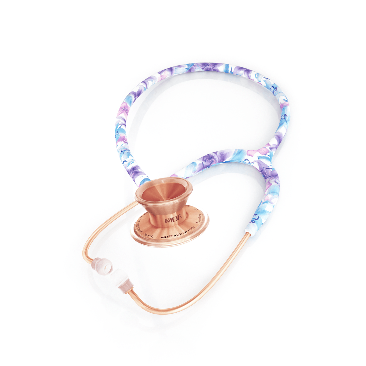 MD One® Epoch® Titane Adulte Stéthoscope - Monet/Or Rose - MDF Instruments France
