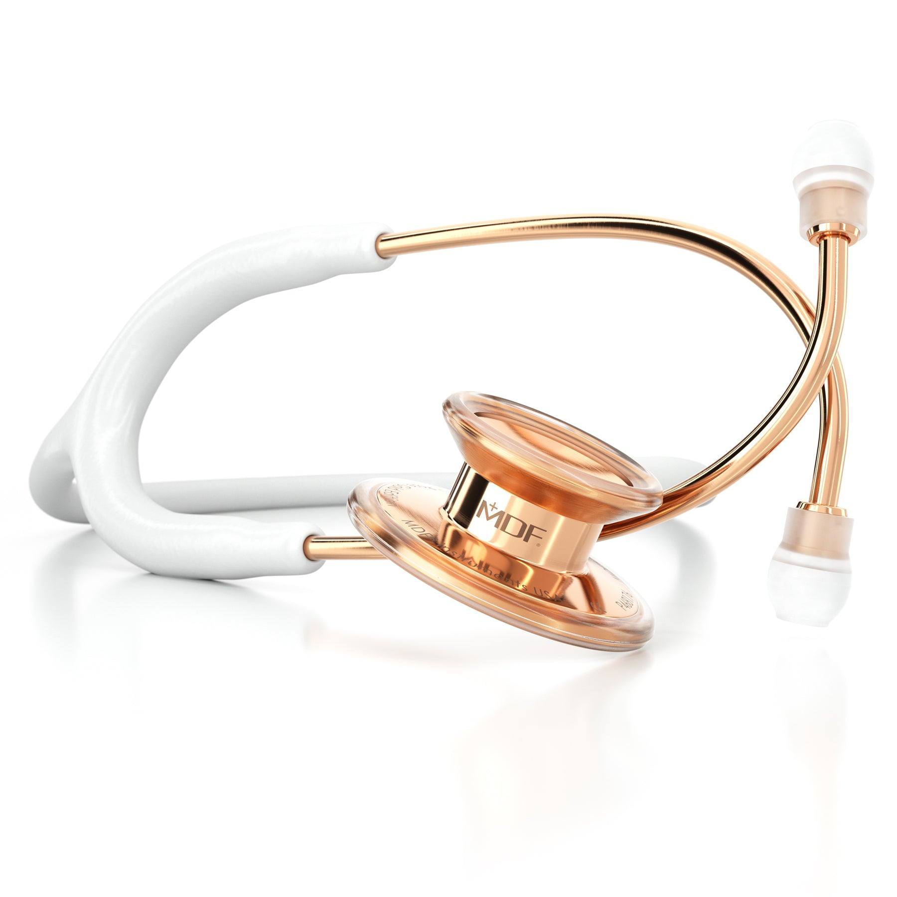 MD One® - Stéthoscope Adulte - Blanc / Or Rose - Site Officiel de MDF Instruments France