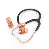 ProCardial® Acier Inoxydable Adulte & Pédiatrique Stéthoscope Cardiologie - Or Rose / Noir - MDF Instruments France