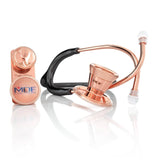 ProCardial® Acier Inoxydable Adulte & Pédiatrique Stéthoscope Cardiologie - Or Rose / Noir - MDF Instruments France