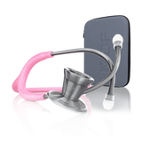 ProCardial® Titane - Stéthoscope de Cardiologie Adulte - Rose à Paillettes / Metalika avec Étui - Site officielle de MDF Instruments France