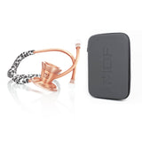 ProCardial® Titane Adulte Stéthoscope Cardiologie - Snow Leopard / Or Rose avec Étui - MDF Instruments France