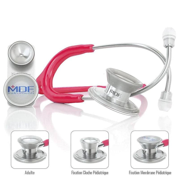MD One® Epoch® Titane - Stéthoscope Adulte & Pédiatrique - Framboise - Site officielle de MDF Instruments France