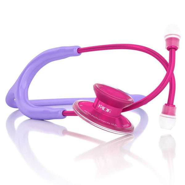 Stéthoscope Acoustica® - Violet Pastel / Pinkalloy - Site officielle de MDF Instruments France