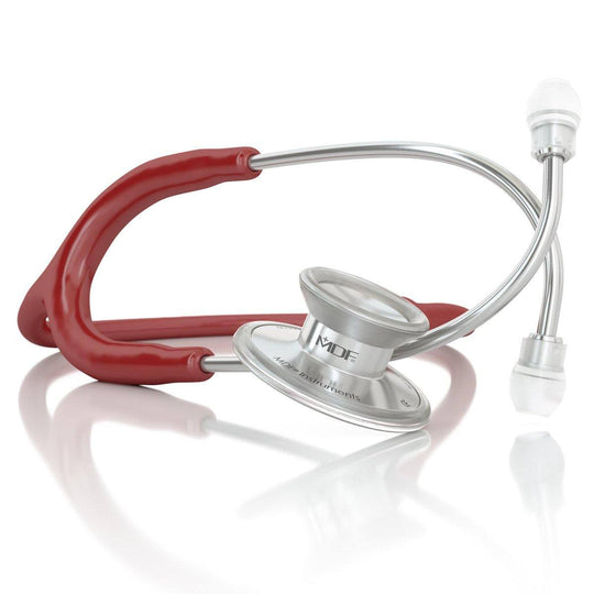 Acousticaå¨ Adult Aluminum Silver Burgundy Stethoscope - MDF747XP17