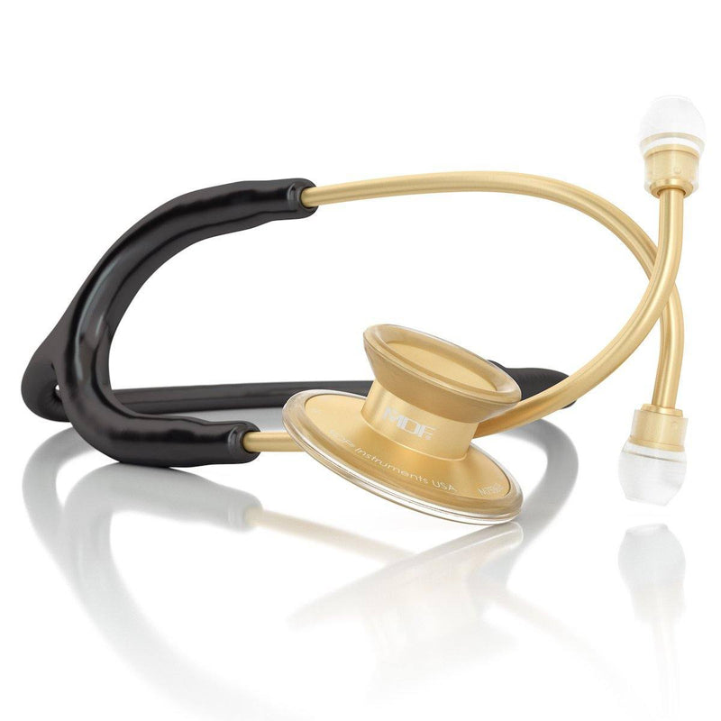 Acousticaå¨ Adult Aluminum Black Matte Gold Stethoscope - MDF747XPK11
