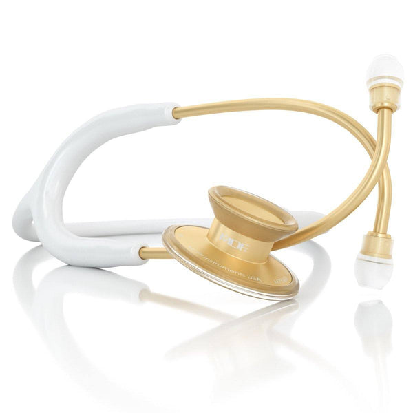 Acousticaå¨ Adult Aluminum White Matte Gold Stethoscope - MDF747XPK29