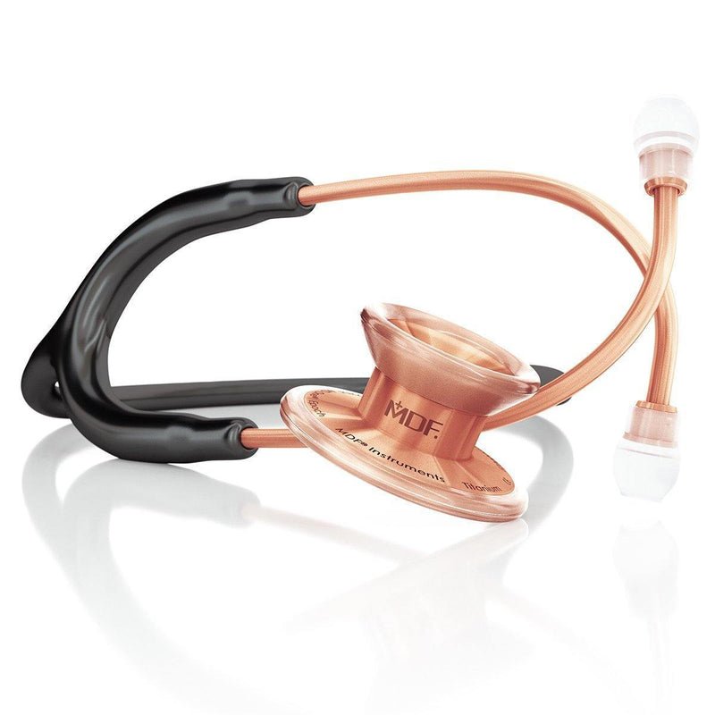 MD Oneå¨ Epochå¨ Titanium Adult Stethoscope - Black/Rose Gold - MDF Instruments Official Store - No - Stethoscope