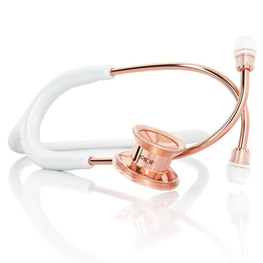 MD One® Pédiatrique Stéthoscope - Blanc / Or Rose - MDF Instruments France