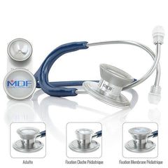 MD One® Epoch® Titane Adulte & Pédiatrique Stéthoscope - Bleu marine - MDF Instruments France