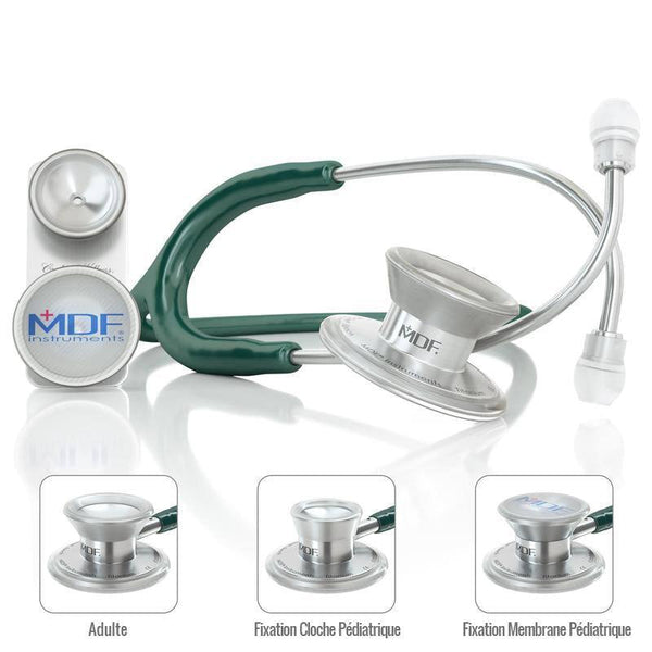 MD One® Epoch® Titane - Stéthoscope Adulte & Pédiatrique - Vert émeraude - Site Officiel de MDF Instruments France