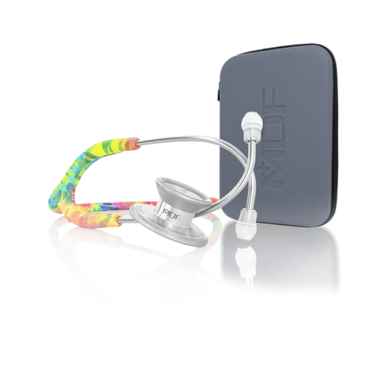 MD One® Epoch® Titane - Stéthoscope Adulte - Tie Dye avec Étui - Site officielle de MDF Instruments France