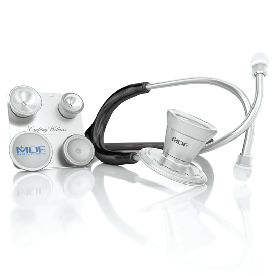 ProCardial® Acier Inoxydable Adulte & Pédiatrique & Nourrisson Stéthoscope Cardiologie - Noir - MDF Instruments France