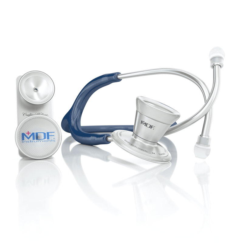 ProCardial® Acier Inoxydable Adulte & Pédiatrique Stéthoscope Cardiologie- Bleu Marine - MDF Instruments France
