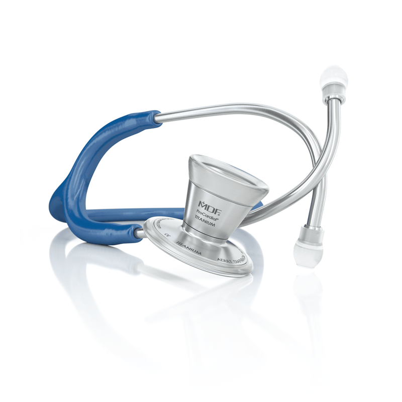 ProCardial® Titane Adulte Stéthoscope Cardiologie - Bleu Royal - MDF Instruments France