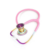 ProCardial® Titane Adulte Stéthoscope Cardiologie - Rose clair à Paillettes/Kaleidoscope avec Étui - MDF Instruments France
