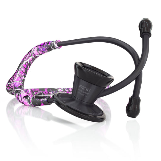 MDFå¨ ProCardialå¨ Adult Titanium Stethoscope - BlackOut - Muddy Girl - MDF797TMGBO