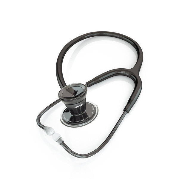 ProCardial® Acier Inoxydable Adulte Stéthoscope Cardiologie - Perla Noire / Noir - MDF Instruments France