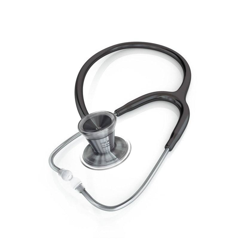 ProCardial® Titane - Stéthoscope de Cardiologie Adulte - Noir / Metalika avec Étui - Site officielle de MDF Instruments France