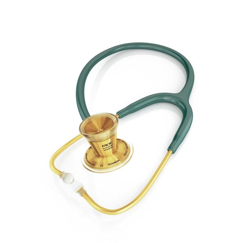 ProCardial® Titane - Stéthoscope de Cardiologie Adulte - Vert / Or avec Étui - Site officielle de MDF Instruments France